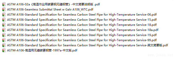 ASTM A106 高溫作業(yè)用碳素鋼無縫鋼管 標(biāo)準(zhǔn)下載